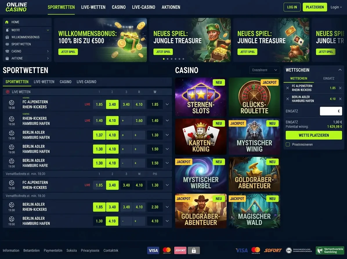 Euslot — Spiele und Quoten